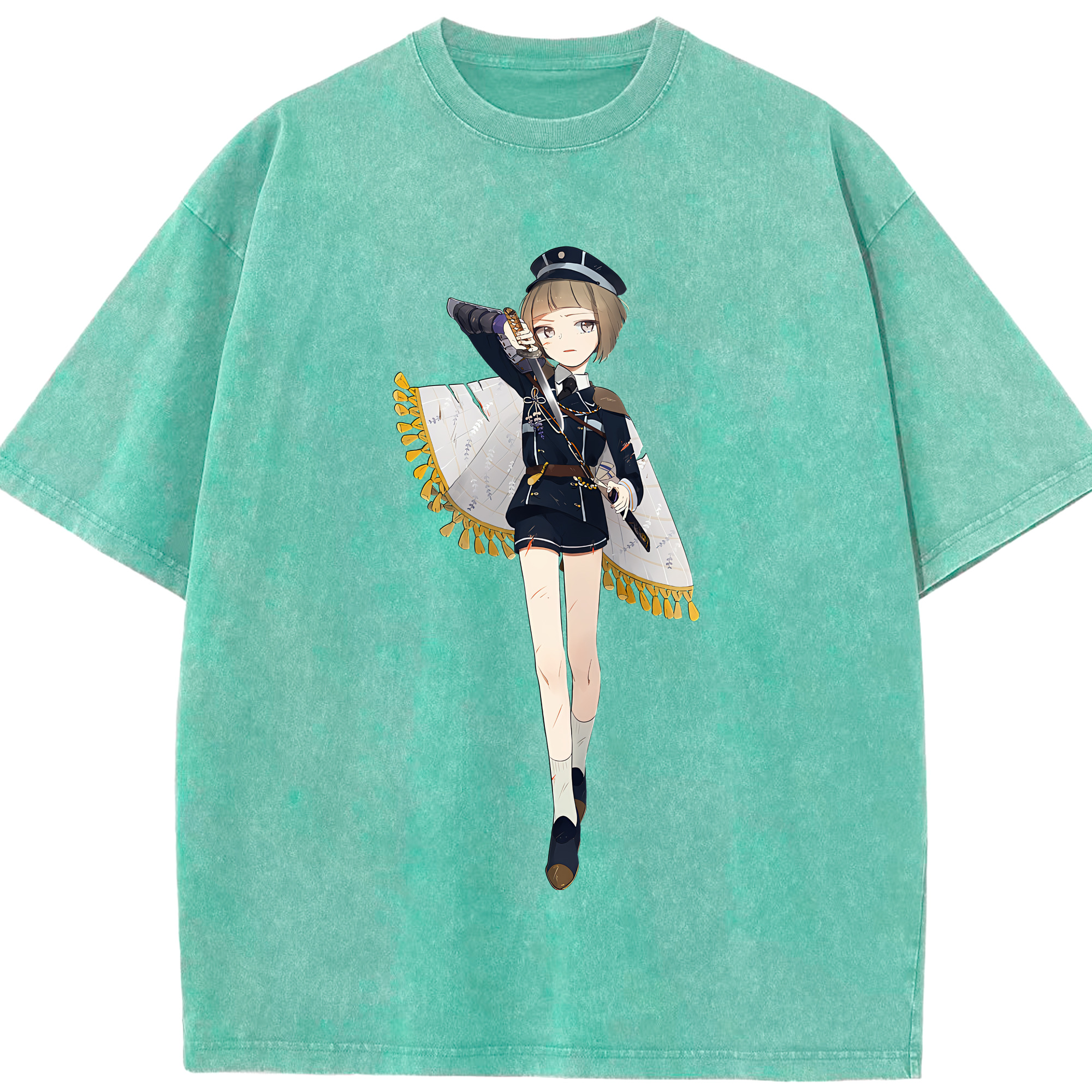 （画像用） 刀剣乱舞 Touken Ranbu 綿100% ヴィンテージ風 半袖Tシャツ（フロントプリント）
